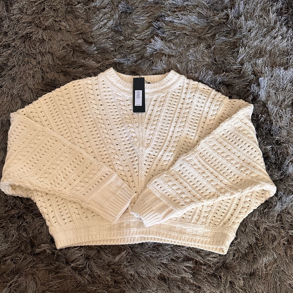 Banana Republic Cream Textured Sweater